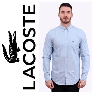 Lacoste Blue Dress SHIRT Button Down Size 42